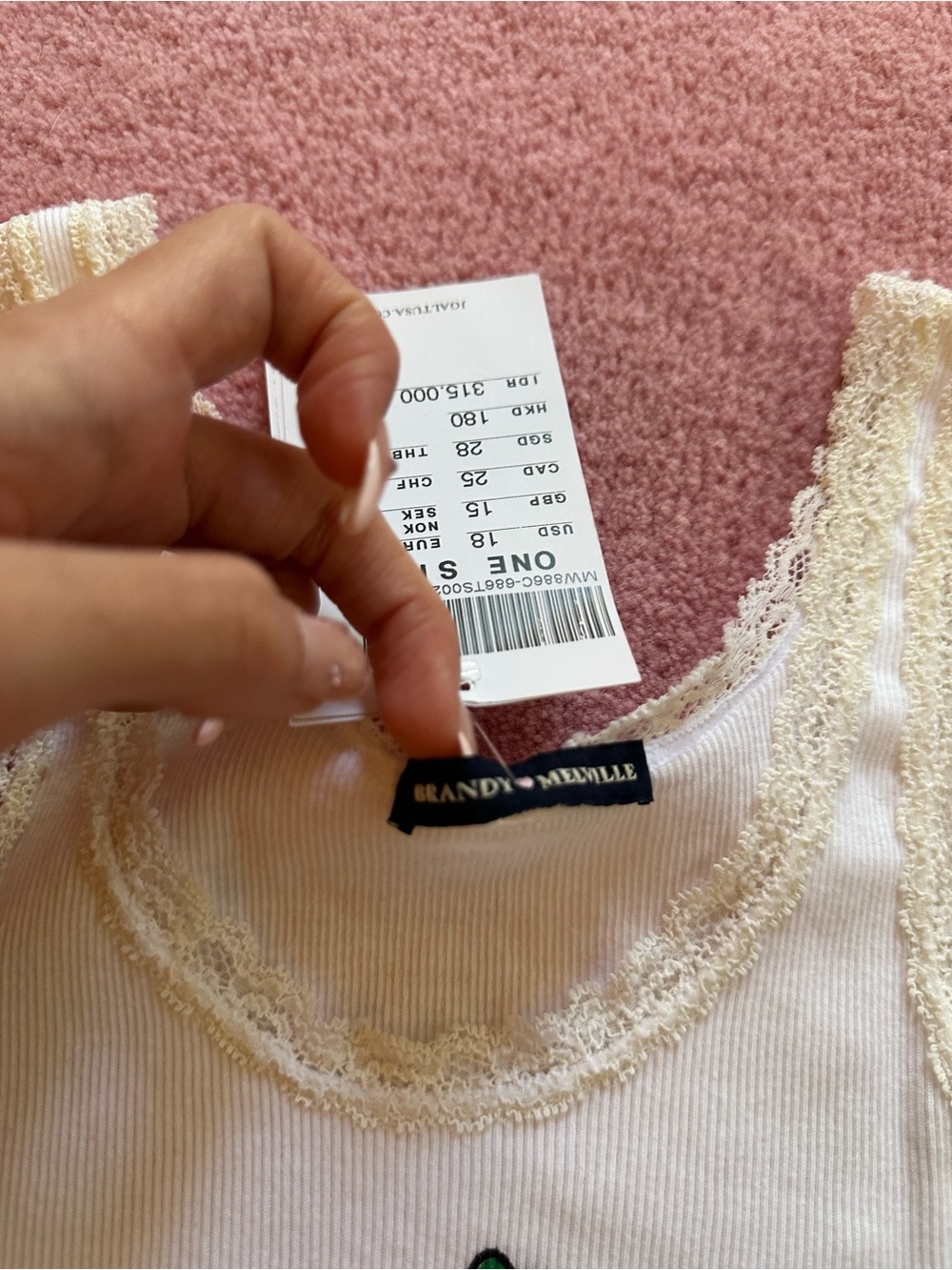 Brandy Melville Cherry tank top - Picture 2 of 3